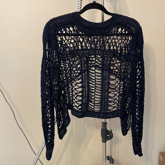 Theyskens’ Theory open knit cropped sweater - Picture 2 of 5